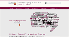 Desktop Screenshot of demystifyingmedicine.ca