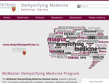 Tablet Screenshot of demystifyingmedicine.ca